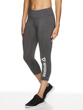 Load image into Gallery viewer, Reebok Women&#39;s Quick Capri Branded Leggings
