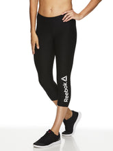 Load image into Gallery viewer, Reebok Women&#39;s Quick Capri Branded Leggings
