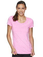 Load image into Gallery viewer, Reebok Women&#39;s Fitted Performance Linear Marled Jersey T-Shirt
