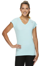 Load image into Gallery viewer, Reebok Women&#39;s Perfect Fitted Performance Cap V-Neck T-Shirt
