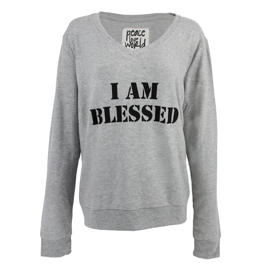 Peace Love World Women's Comfy V-Neck Top