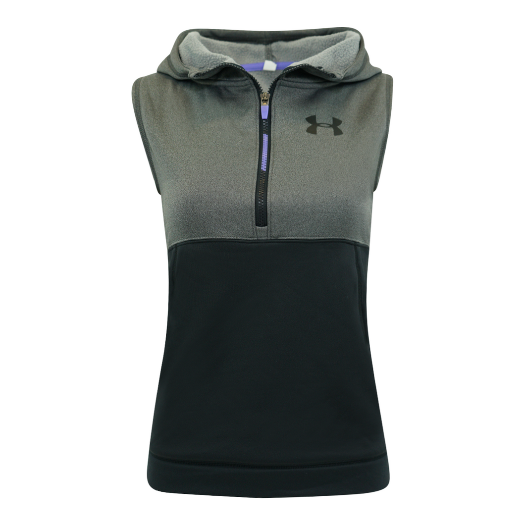 Under Armour Girl's Solid 1/4 Zip Fleece Hooded Vest