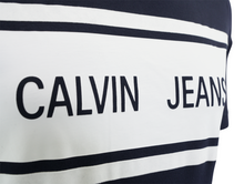 Load image into Gallery viewer, Calvin Klein Men&#39;s Jeans Striped T-Shirt Night Sky
