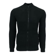 Load image into Gallery viewer, Kenneth Cole New York Men&#39;s Mock Neck Full Zip Sweater Black M
