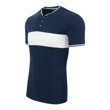 Load image into Gallery viewer, Kenneth Cole Reaction Men&#39;s Color Block Pique Baseball Henley S/S Shirt
