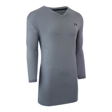 Load image into Gallery viewer, Under Armour Men&#39;s Fitted V-Neck Coldgear Long Sleeve Shirt Grey 5XL
