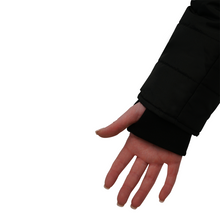 Load image into Gallery viewer, Maralyn &amp; Me Juniors&#39; Asymmetrical Zip Puffer Jacket Black M
