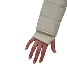 Load image into Gallery viewer, Maralyn &amp; Me Juniors&#39; Asymmetrical Zip Puffer Jacket Ivory S
