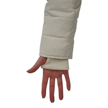 Load image into Gallery viewer, Maralyn &amp; Me Juniors&#39; Asymmetrical Zip Puffer Jacket Ivory S

