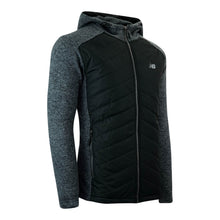 Load image into Gallery viewer, New Balance Men&#39;s Quilted Full-Zip Fleece Hooded Jacket
