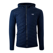 Load image into Gallery viewer, New Balance Men&#39;s Quilted Full-Zip Fleece Hooded Jacket

