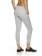 Load image into Gallery viewer, Reebok Women&#39;s Aspire Capri Leggings Grey Heather L
