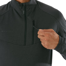 Load image into Gallery viewer, Mammut Men&#39;s Nair ML Half Zip Pullover Black Melange S
